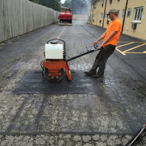 Ever wonder what asphalt repair looks like? Here's a picture!